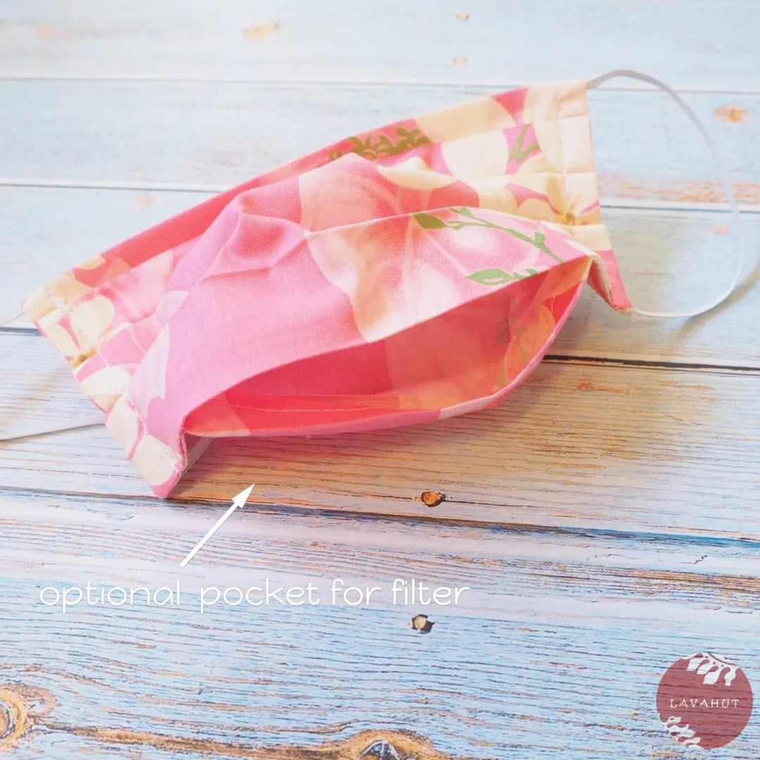 Accordion + Filter Pocket • Pink Plumeria - Made in Hawaii