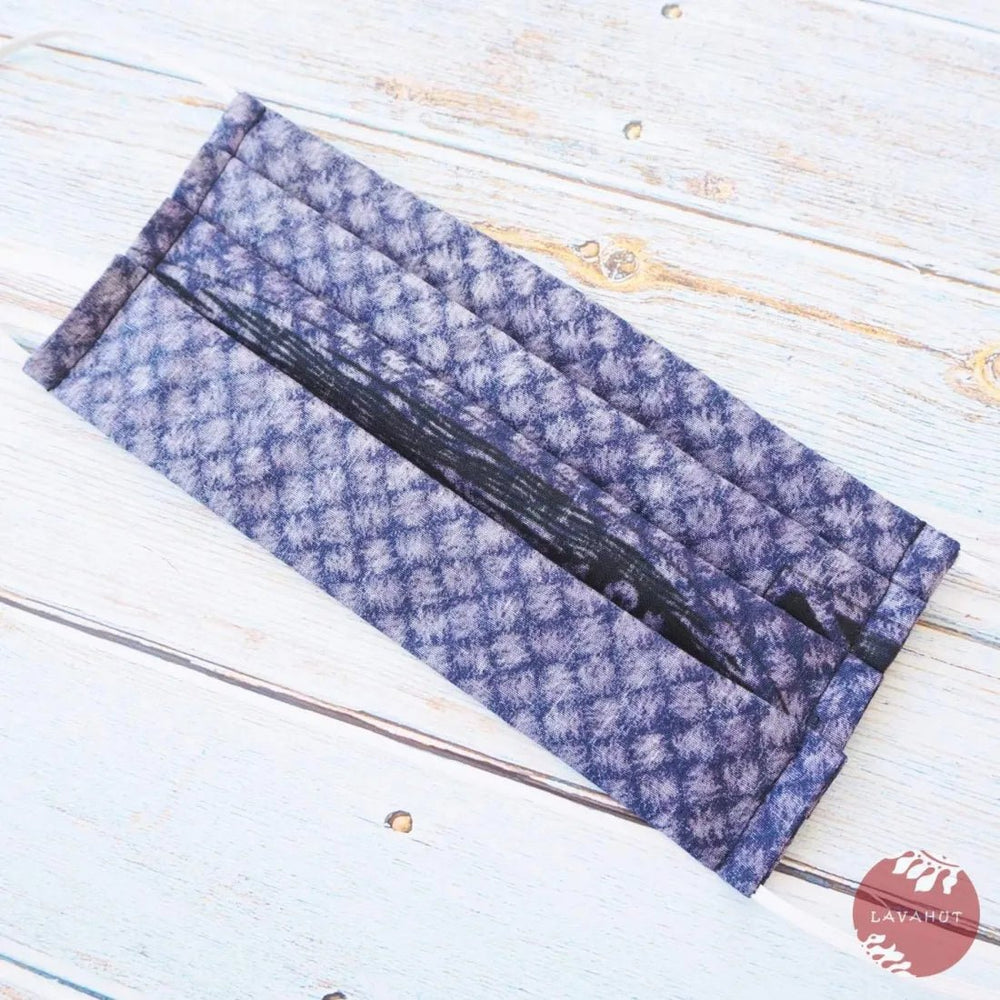 Accordion + Filter Pocket • Purple Lauhala – Authentic Hawaiian Face Mask by Lavahut
