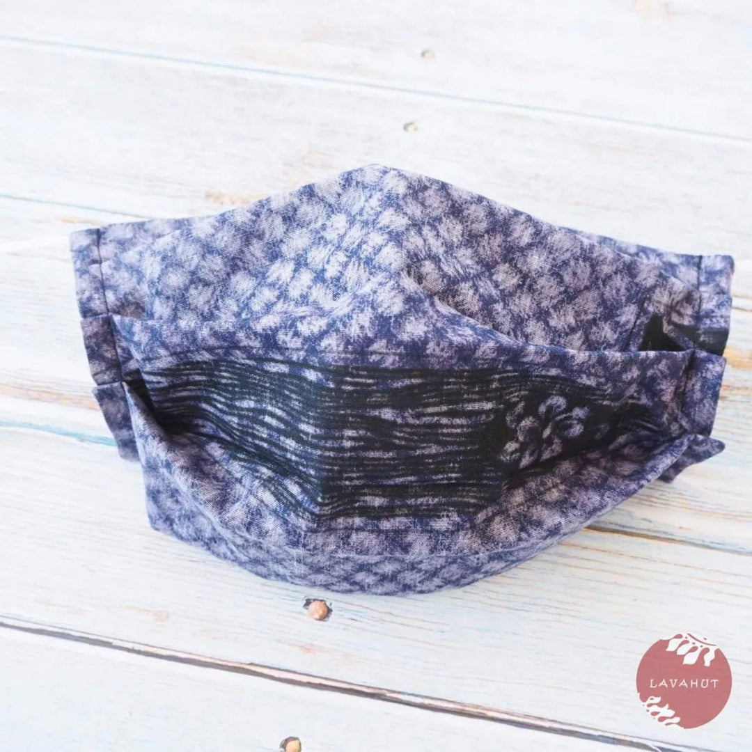Accordion + Filter Pocket • Purple Lauhala – Authentic Hawaiian Face Mask by Lavahut