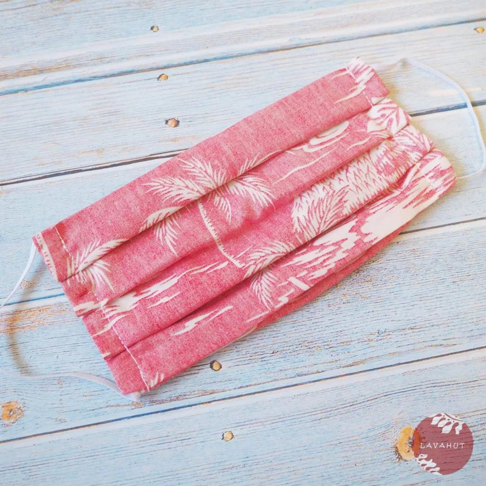 Accordion + Filter Pocket • Red Island – Authentic Hawaiian Face Mask by Lavahut