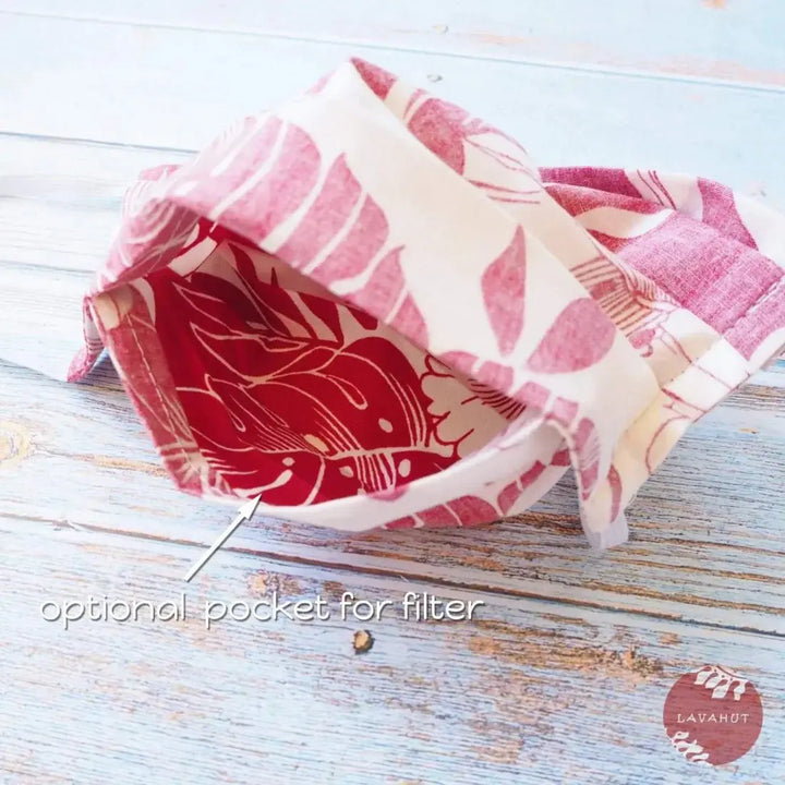 Accordion + Filter Pocket • Red Orchid - Made in Hawaii