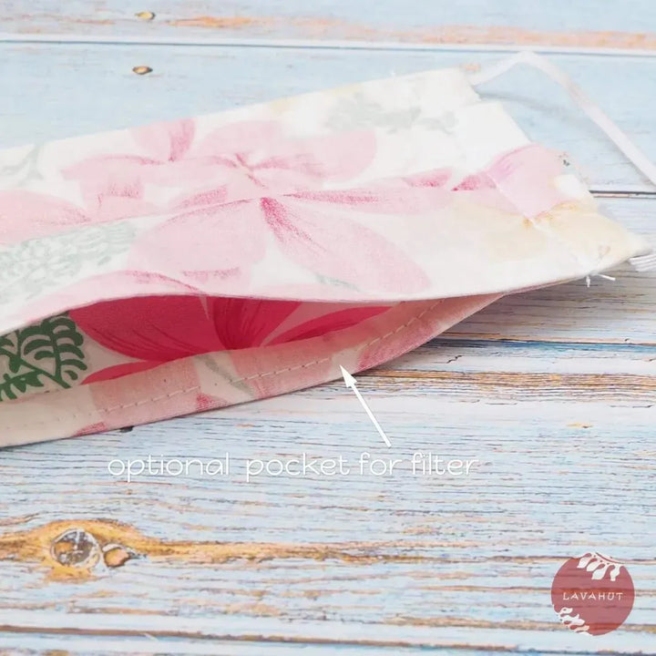 Accordion + Filter Pocket • White Plumeria - Made in Hawaii