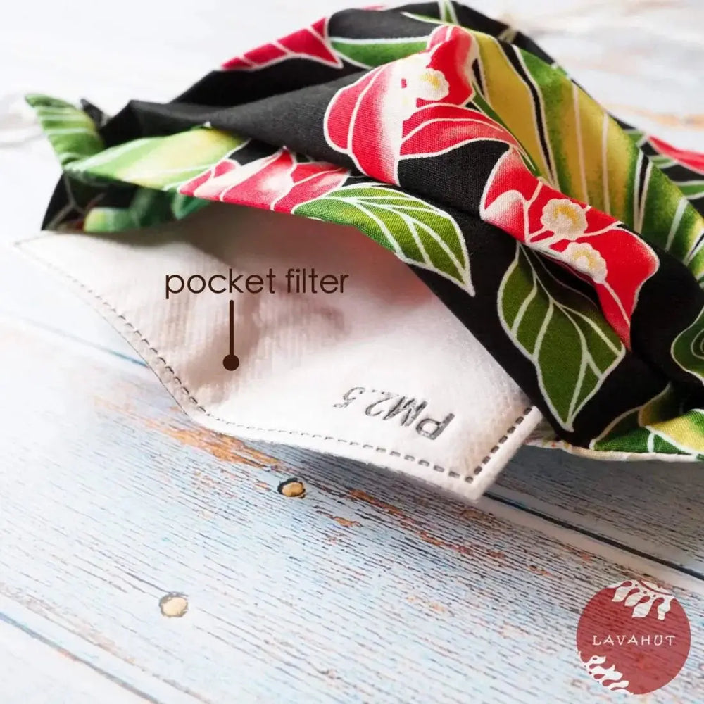 Accordion + Pocket + Adjustable Loops • Black Paradise - Made in Hawaii