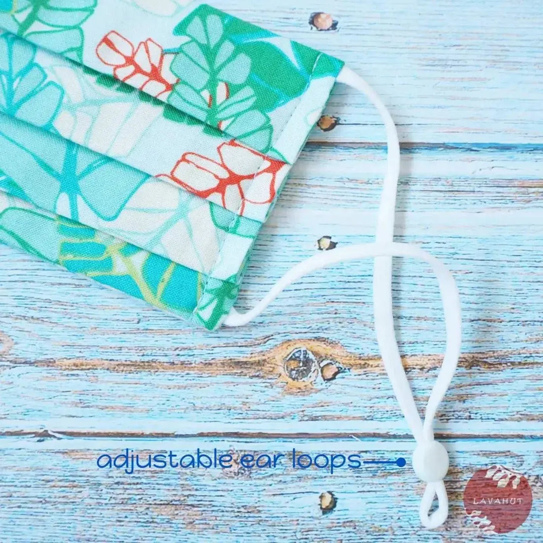 Accordion + Pocket + Adjustable Loops • Green Fronds - Made in Hawaii