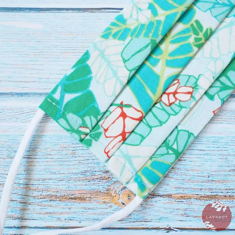 Accordion + Pocket + Adjustable Loops • Green Fronds - Made in Hawaii
