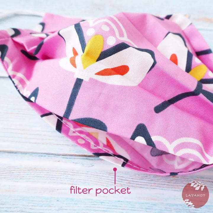 Accordion + Pocket + Adjustable Loops ?? Pink Summer Fun - Made in Hawaii