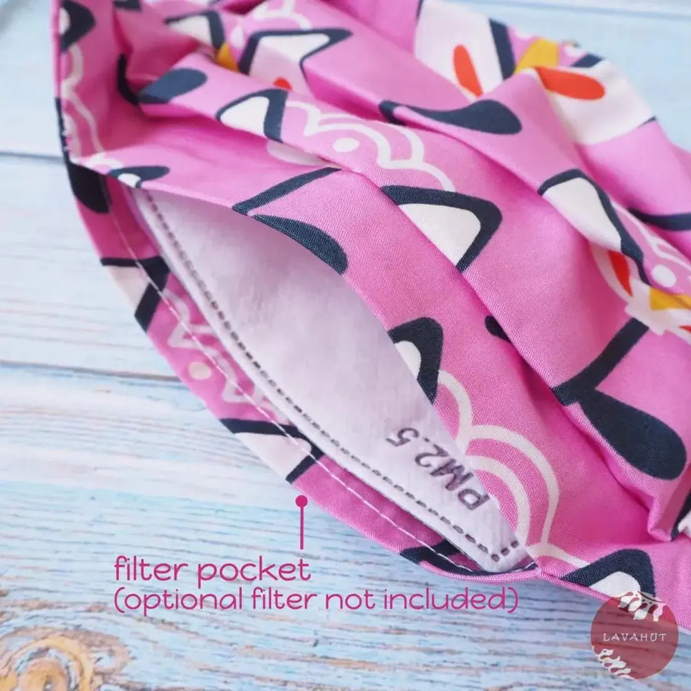 Accordion + Pocket + Adjustable Loops • Pink Summer Fun - Made in Hawaii