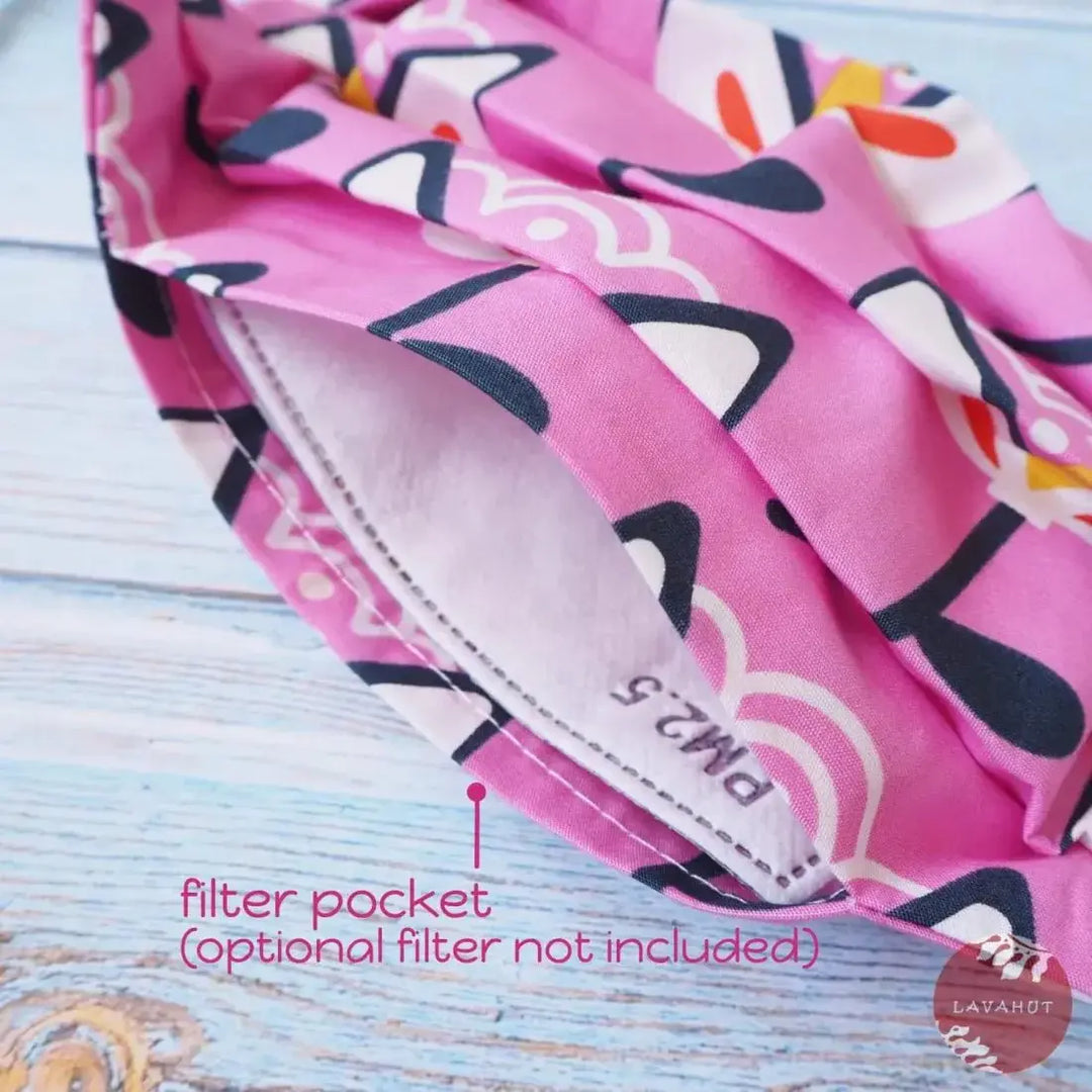Accordion + Pocket + Adjustable Loops • Pink Summer Fun - Made in Hawaii