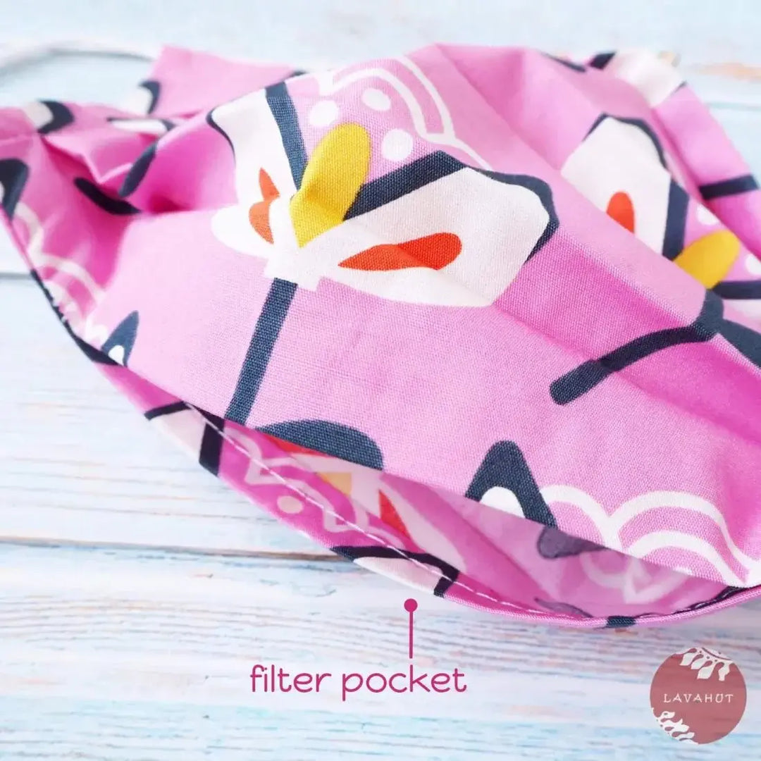 Accordion + Pocket + Adjustable Loops • Pink Summer Fun - Made in Hawaii