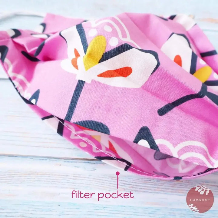 Accordion + Pocket + Adjustable Loops • Pink Summer Fun - Made in Hawaii