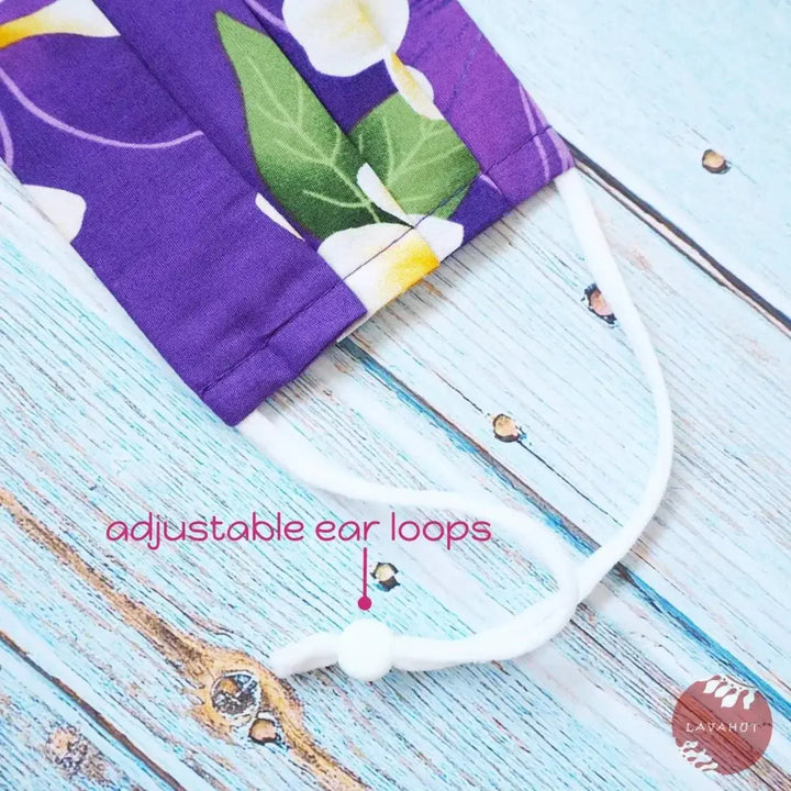 Accordion + Pocket + Adjustable Loops • Purple Liliuokalani - Made in Hawaii