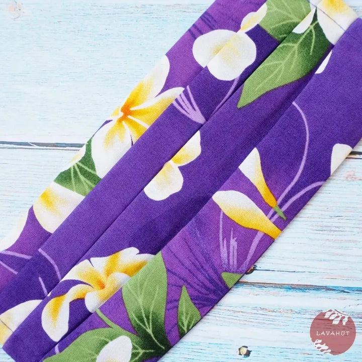 Accordion + Pocket + Adjustable Loops • Purple Liliuokalani - Made in Hawaii
