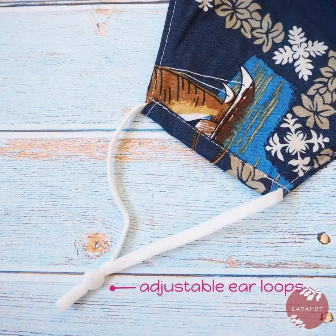 Adjustable Fashion Face Mask • Blue Moana - Made in Hawaii
