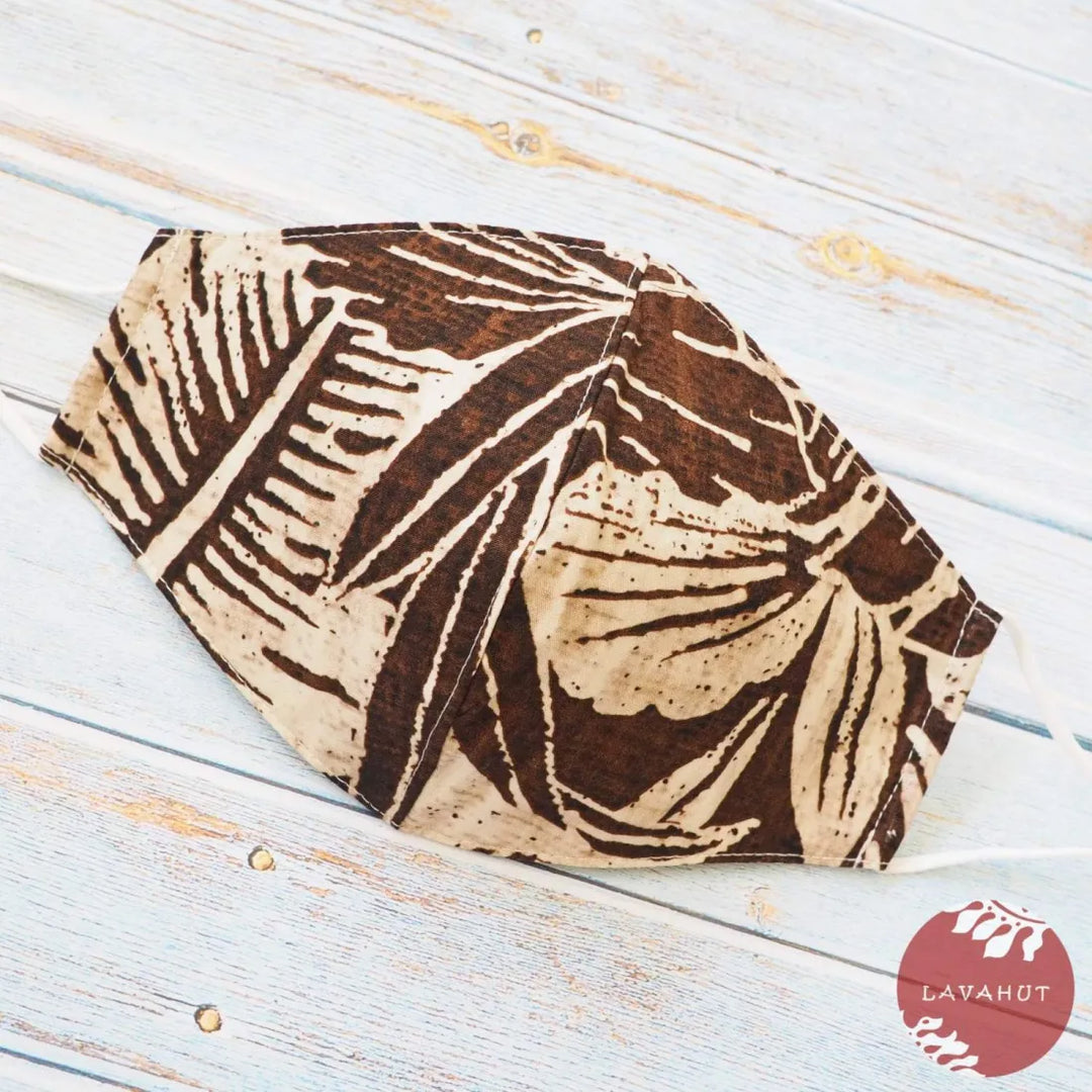 Adjustable Fashion Face Mask • Brown Kahuku - Made in Hawaii