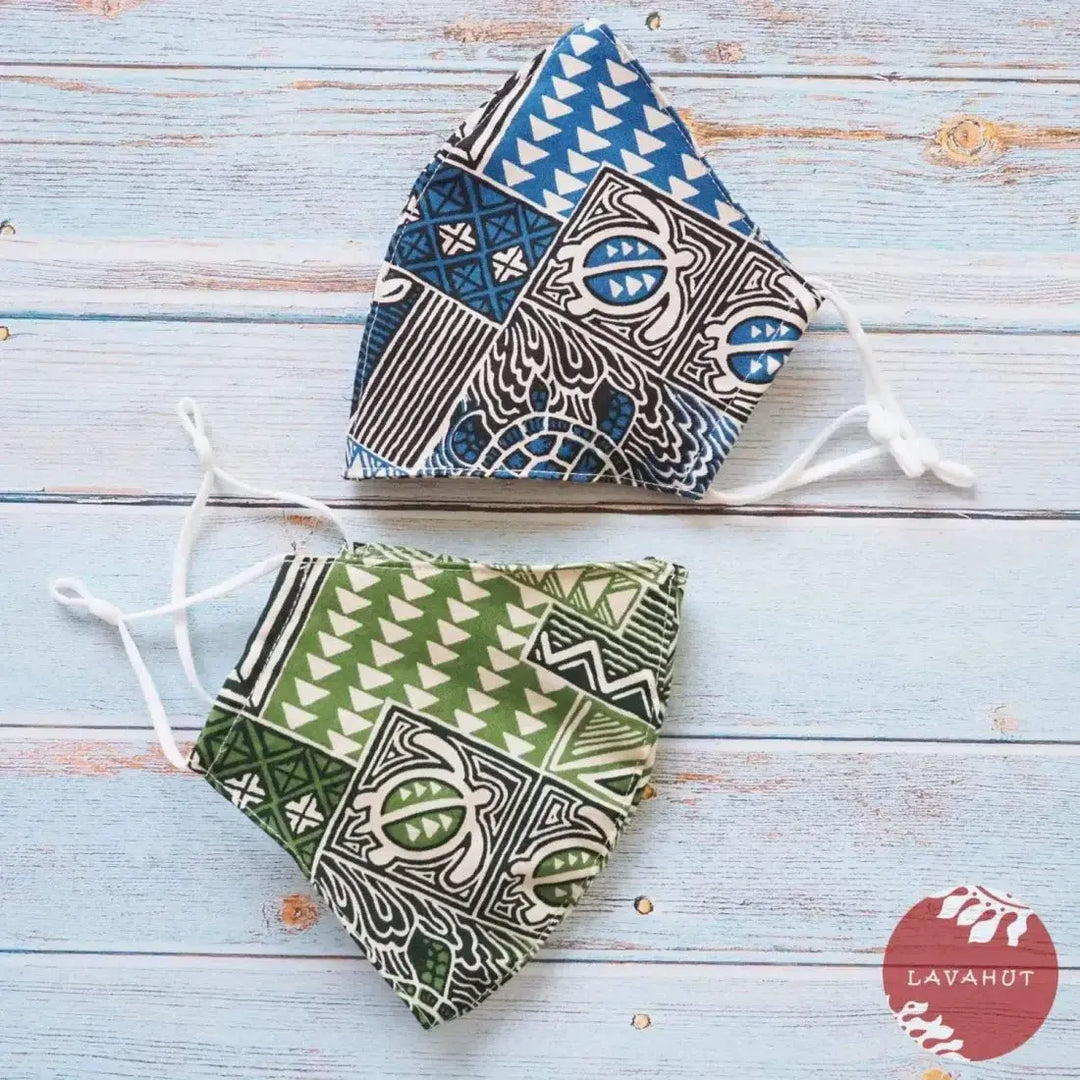 Adjustable Fashion Face Mask • Green Puuloa - Made in Hawaii