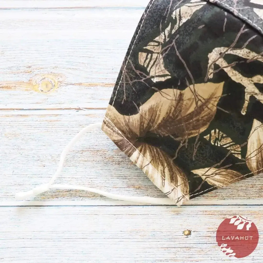 Adjustable Fashion Face Mask • Grey Taro Patch - Made in Hawaii
