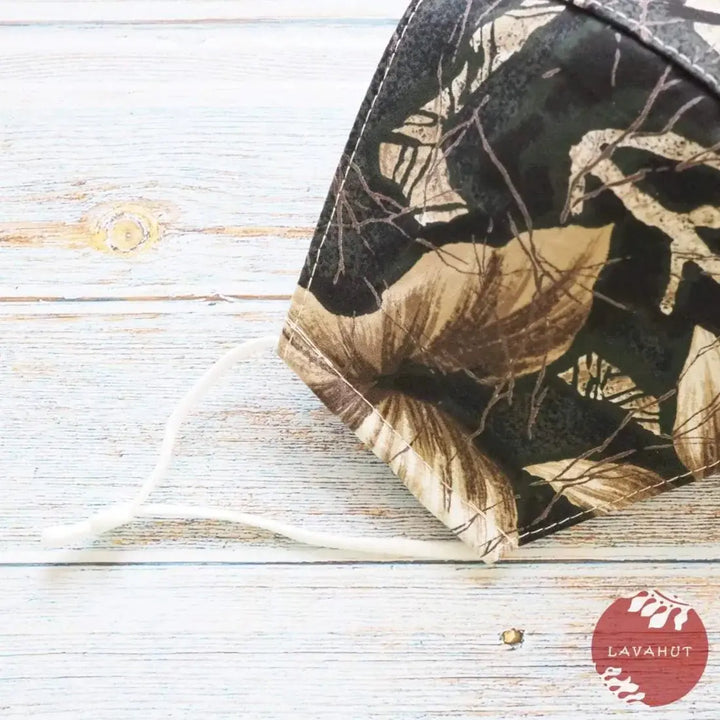 Adjustable Fashion Face Mask • Grey Taro Patch - Made in Hawaii