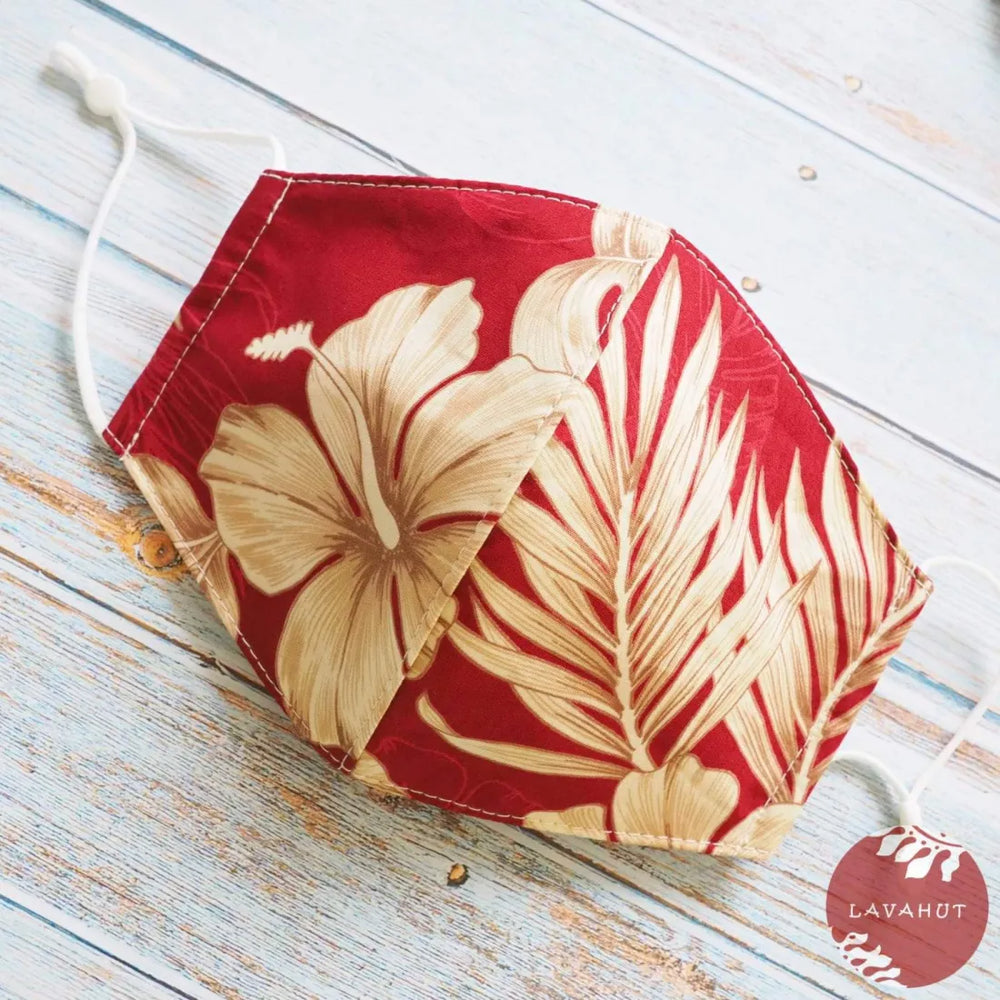 Adjustable Fashion Face Mask ?? Red Olomana - Made in Hawaii