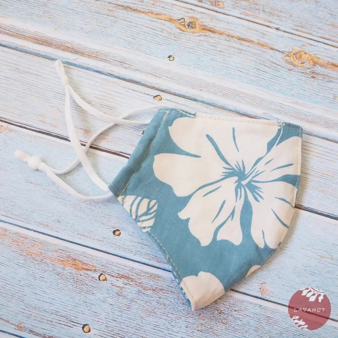 Adjustable Fashion Face Mask • Sky Blue Kalo Kalo - Made in Hawaii