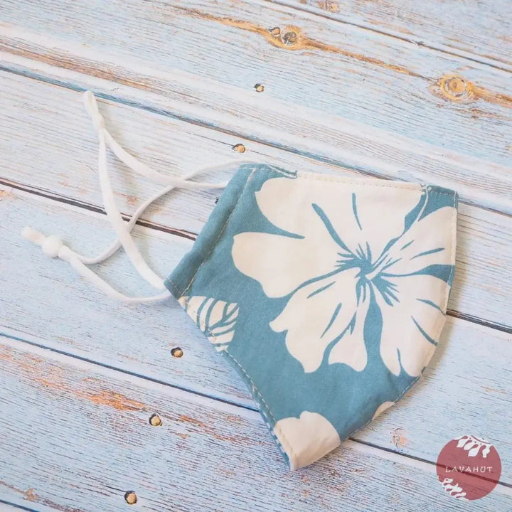 Adjustable Fashion Face Mask • Sky Blue Kalo Kalo - Made in Hawaii