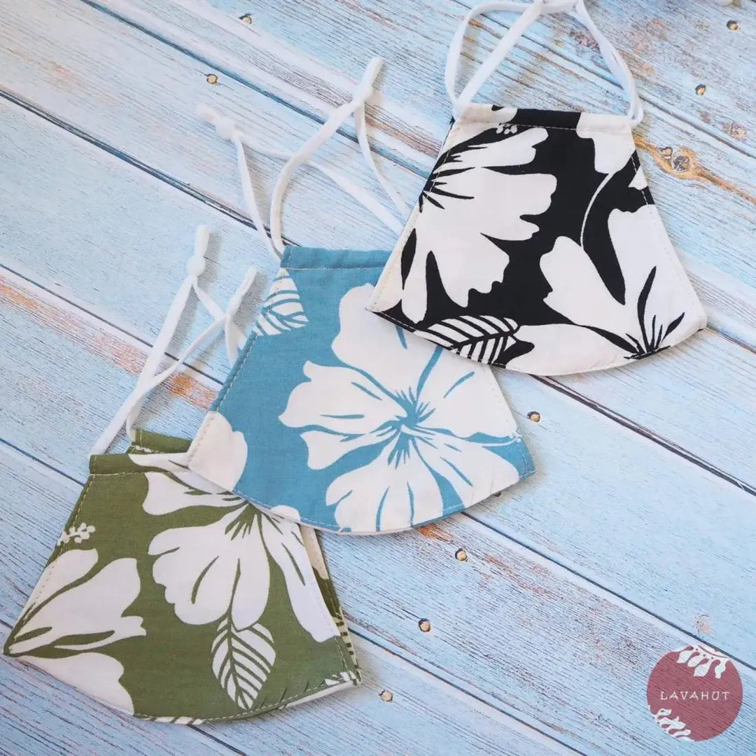 Adjustable Fashion Face Mask • Sky Blue Kalo Kalo - Made in Hawaii
