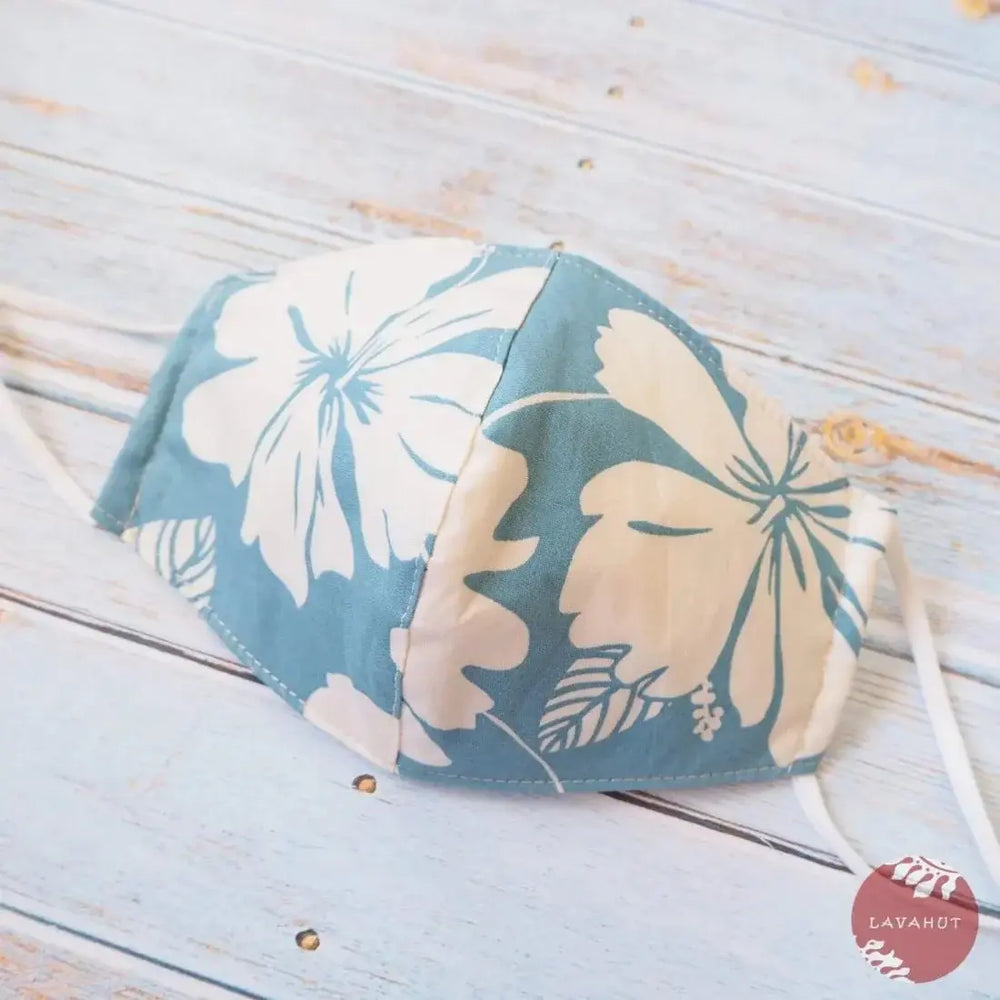 Adjustable Fashion Face Mask • Sky Blue Kalo Kalo - Made in Hawaii