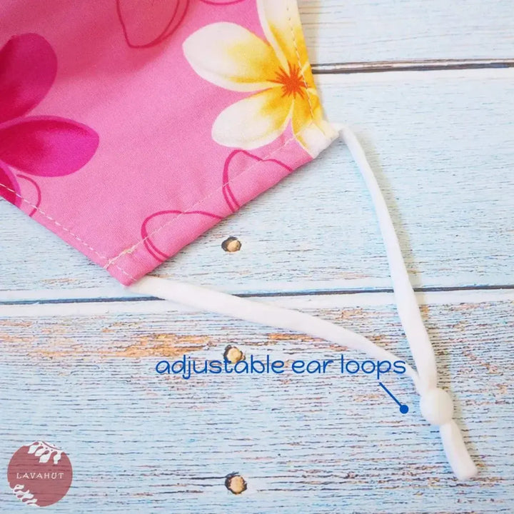 Adjustable Fashion Face Mask • Tickled Pink - Made in Hawaii