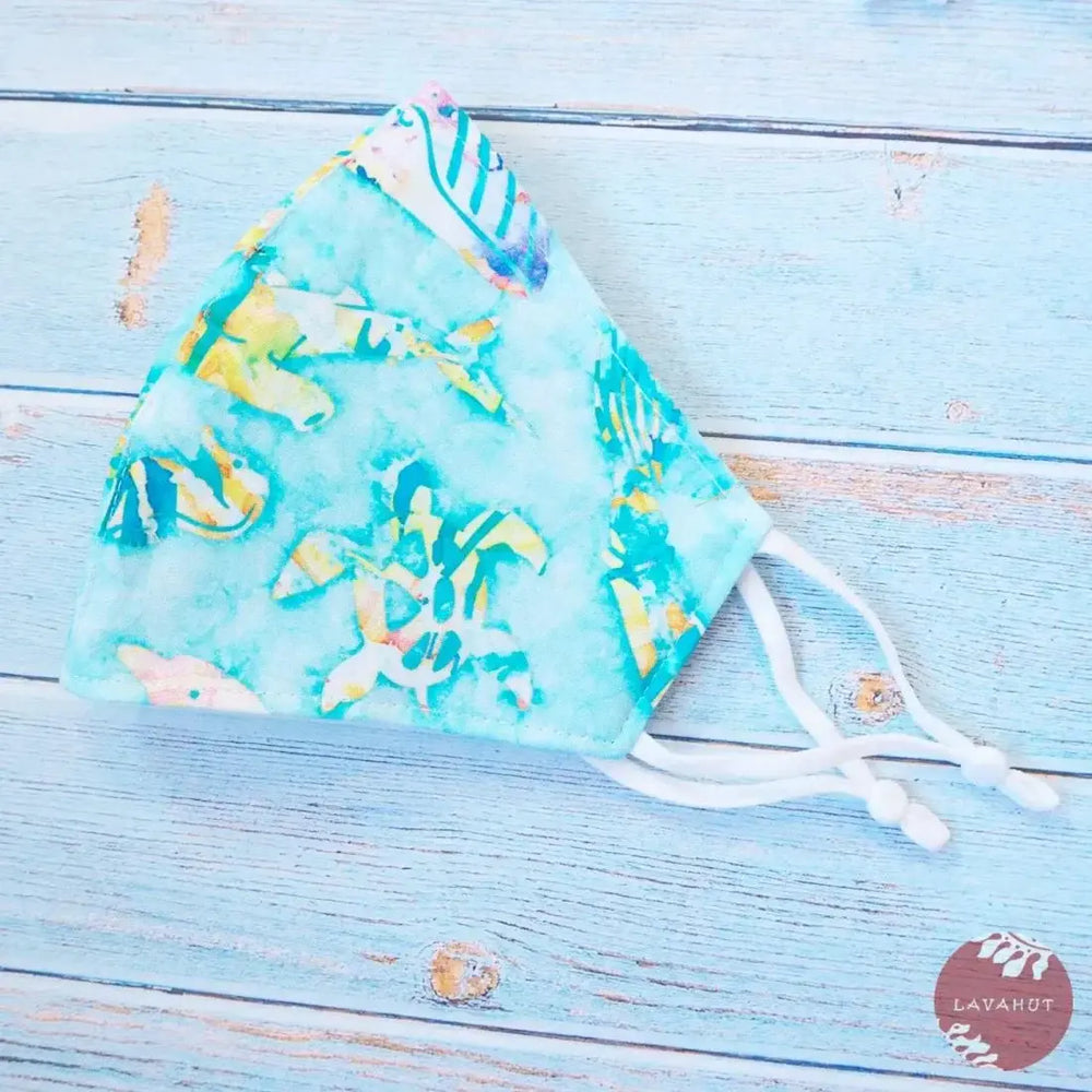 Adjustable + Filter Pocket • Aqua Ocean Life - Made in Hawaii