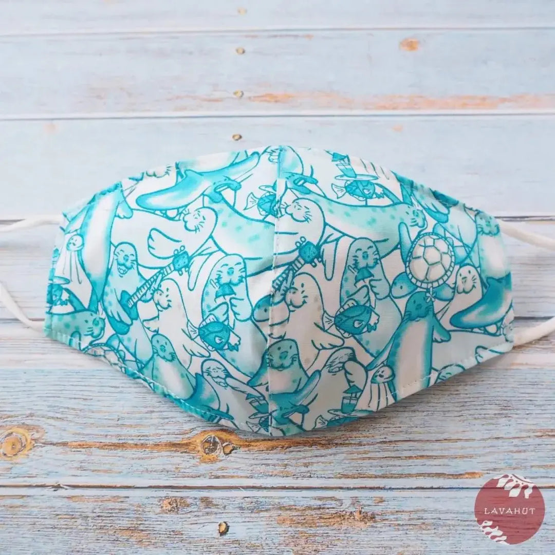 Adjustable + Filter Pocket • Aqua Seal Party - Made in Hawaii
