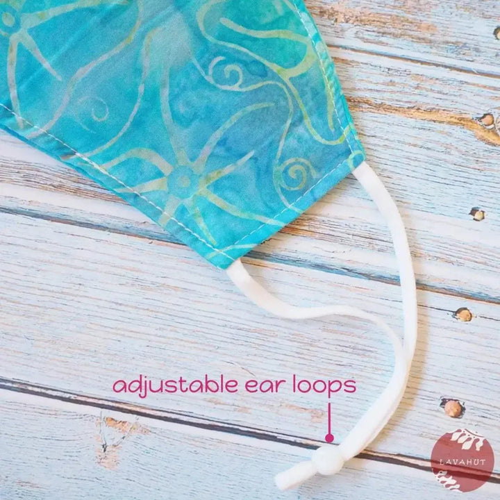 Adjustable + Filter Pocket • Aqua Starfish - Made in Hawaii