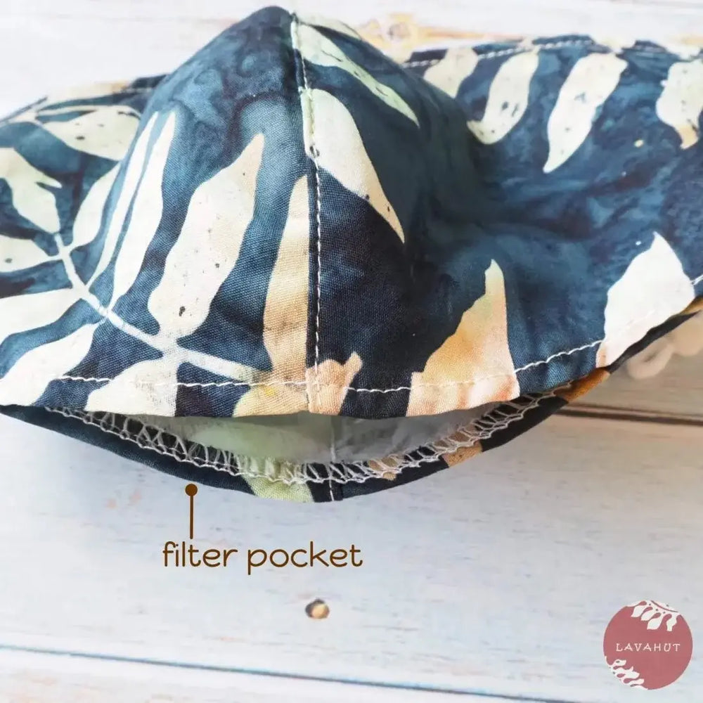 Adjustable + Filter Pocket • Black Forest - Made in Hawaii