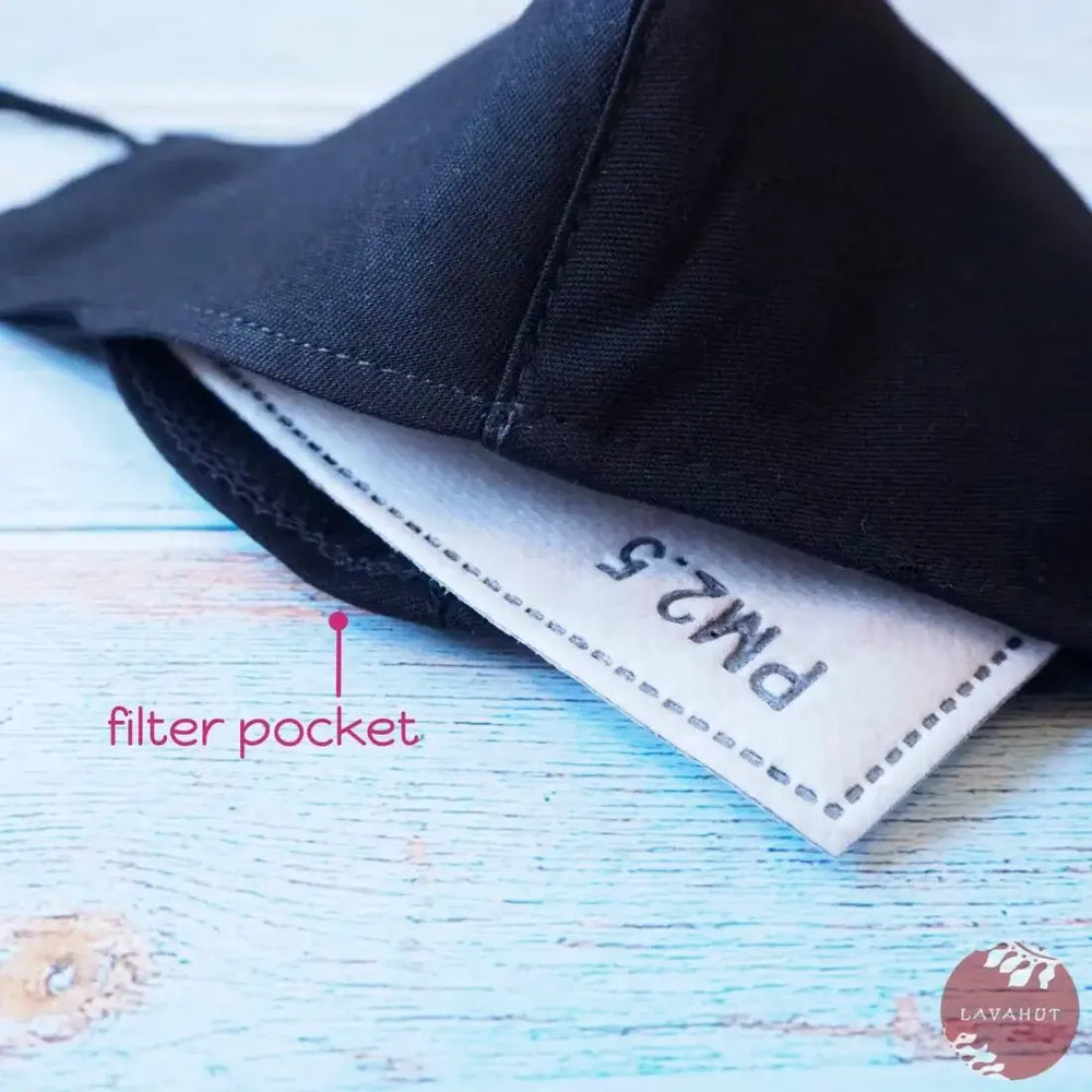 Adjustable + Filter Pocket • Black Ninja - Made in Hawaii
