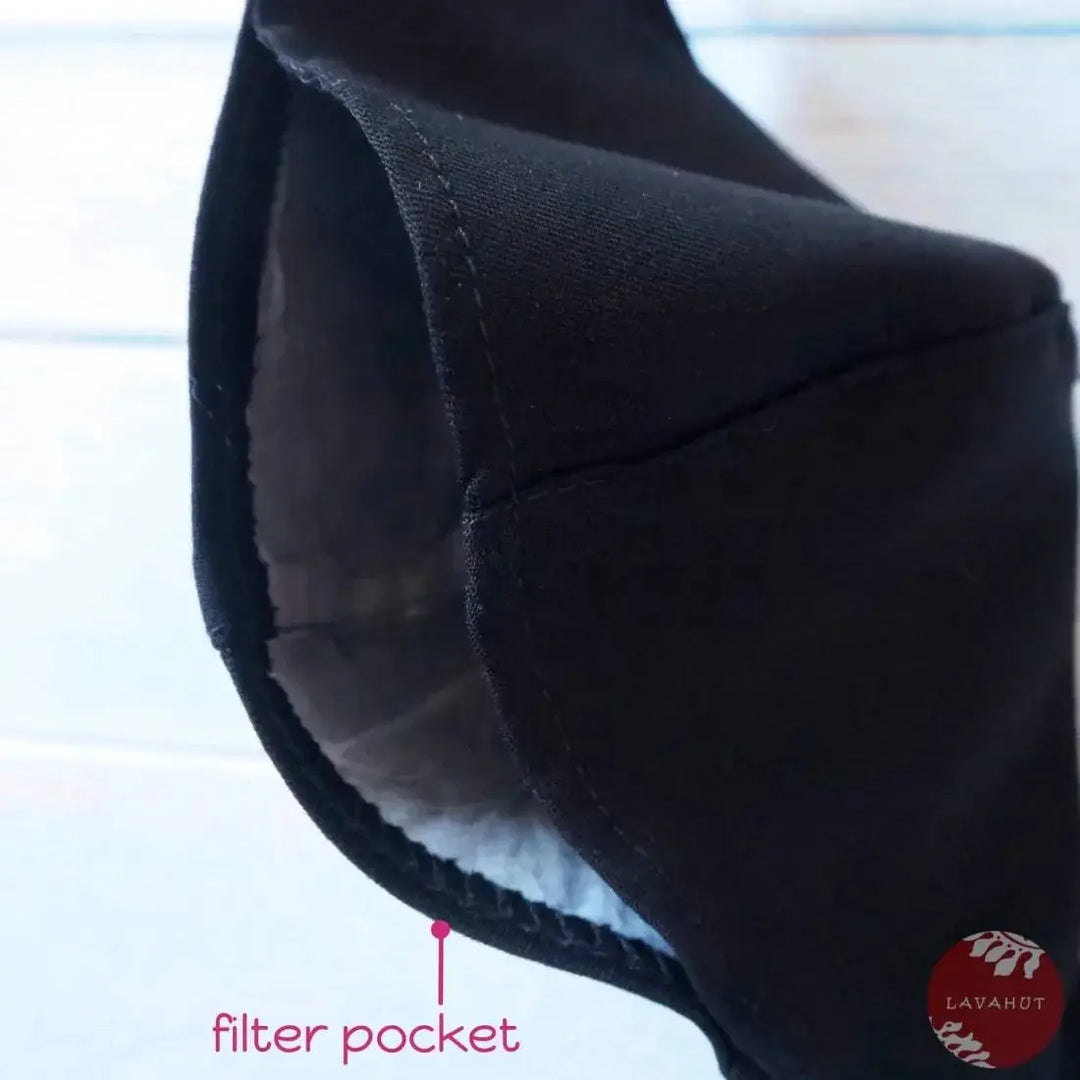 Adjustable + Filter Pocket • Black Ninja - Made in Hawaii