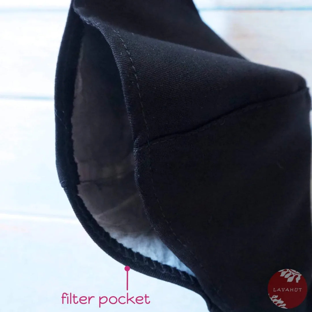 Adjustable + Filter Pocket ?? Black Ninja - Made in Hawaii