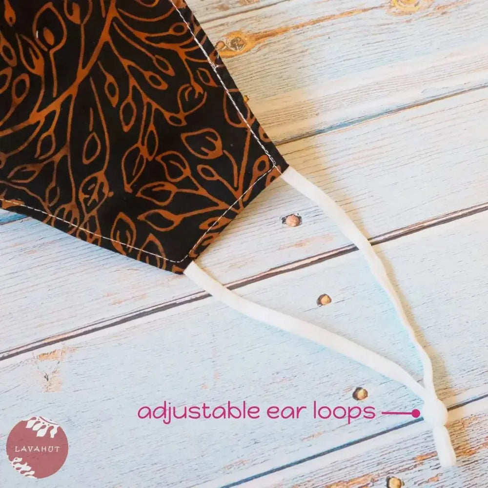 Adjustable + Filter Pocket • Black Sumatra - Made in Hawaii
