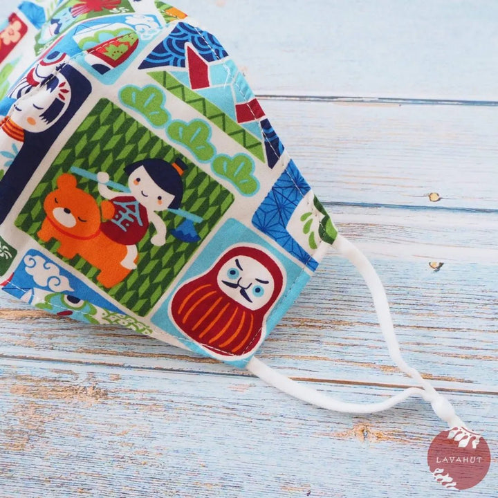 Adjustable + Filter Pocket • Blue Children's Day – Authentic Hawaiian Face Mask by Lavahut