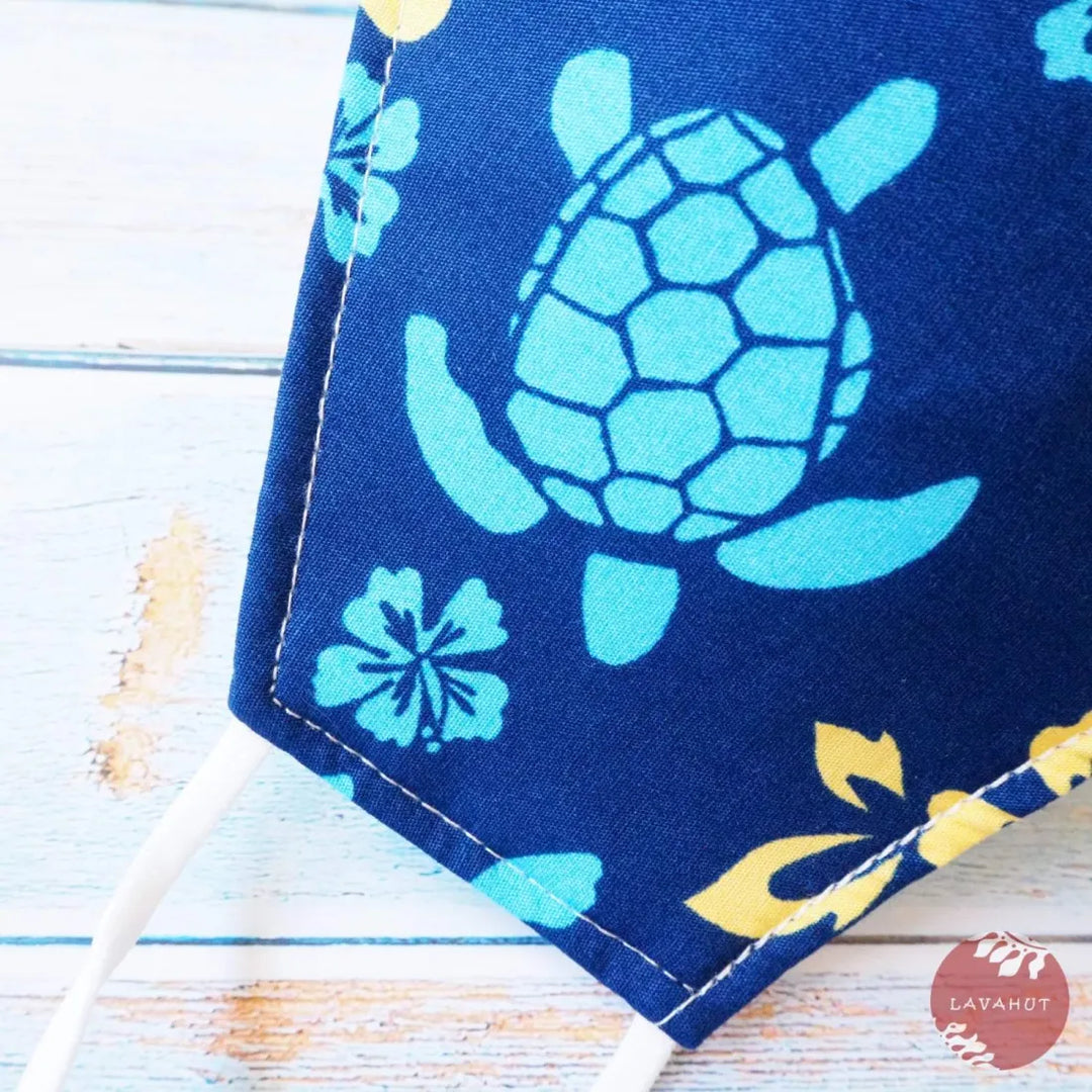 Adjustable + Filter Pocket • Blue Hana Honu - Made in Hawaii