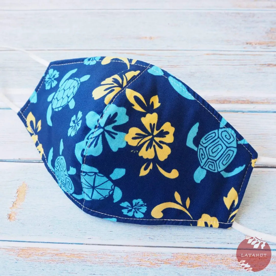 Adjustable + Filter Pocket ?? Blue Hana Honu - Made in Hawaii