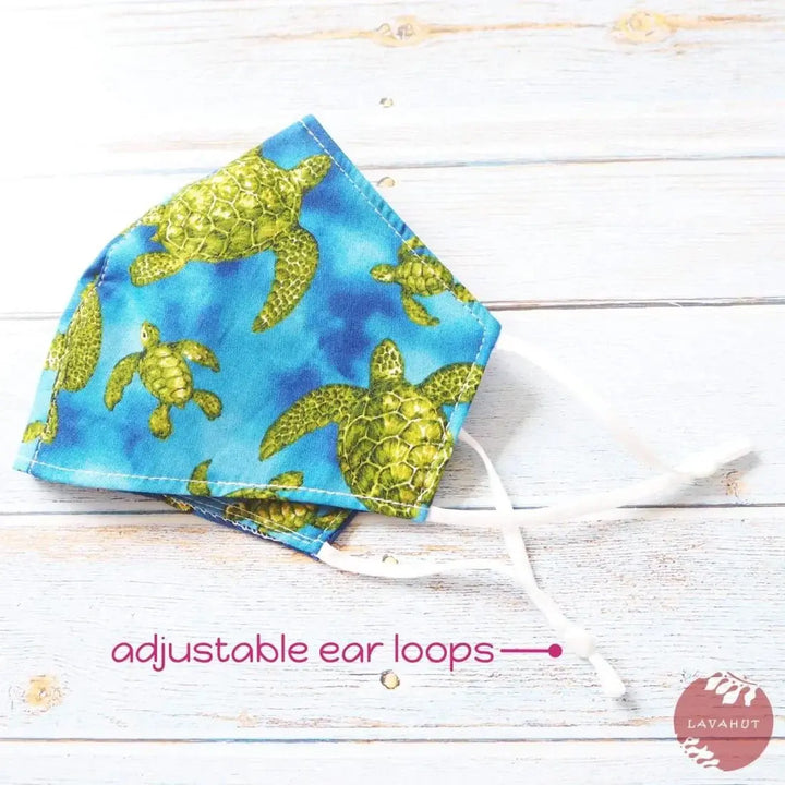 Adjustable + Filter Pocket • Blue Honu - Made in Hawaii