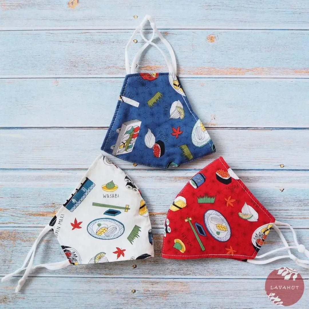 Adjustable + Filter Pocket • Blue ?I Love Sushi’ - Made in Hawaii