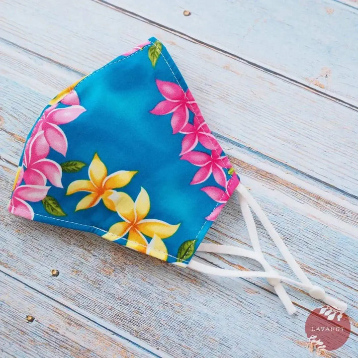 Adjustable + Filter Pocket • Blue Lei of Aloha - Made in Hawaii