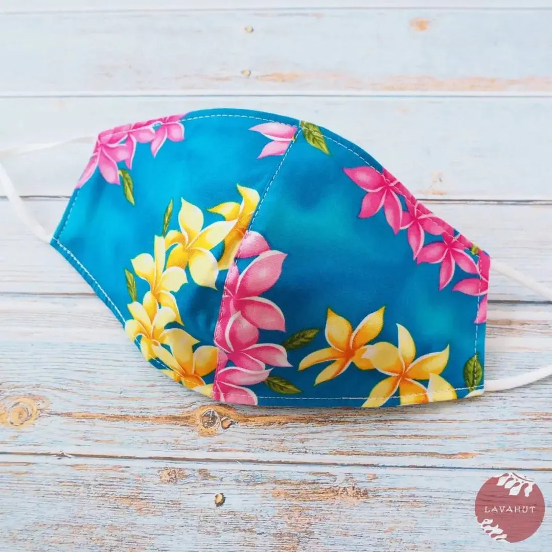 Adjustable + Filter Pocket • Blue Lei of Aloha - Made in Hawaii