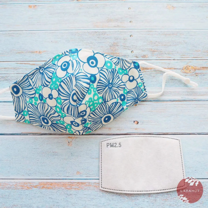 Adjustable + Filter Pocket ?? Blue Sea Anemone - Made in Hawaii