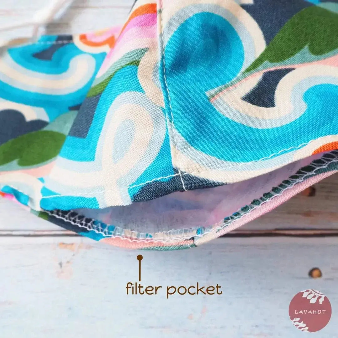 Adjustable + Filter Pocket • Blue Sunburst - Made in Hawaii