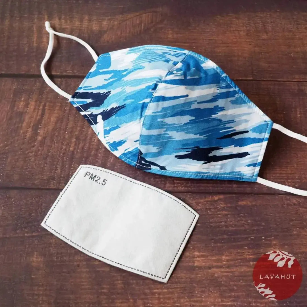 Adjustable + Filter Pocket • Blue Surf Rider - Made in Hawaii