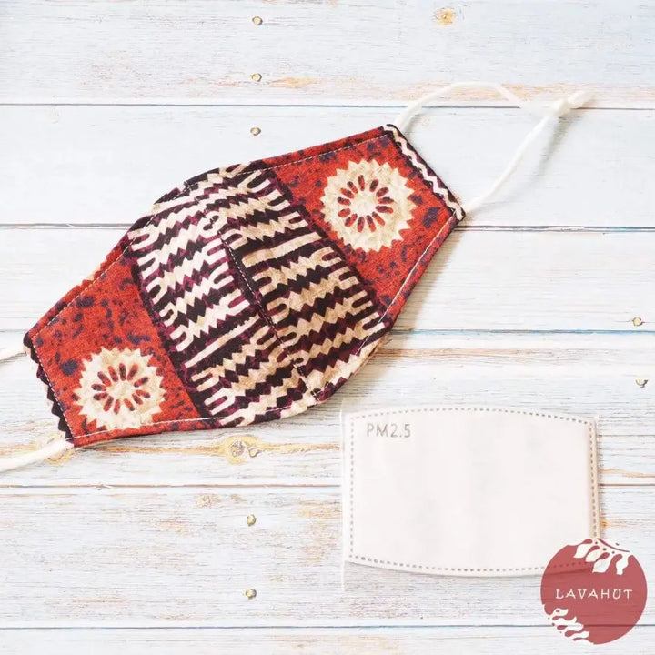Adjustable + Filter Pocket • Brown Ancient Times - Made in Hawaii
