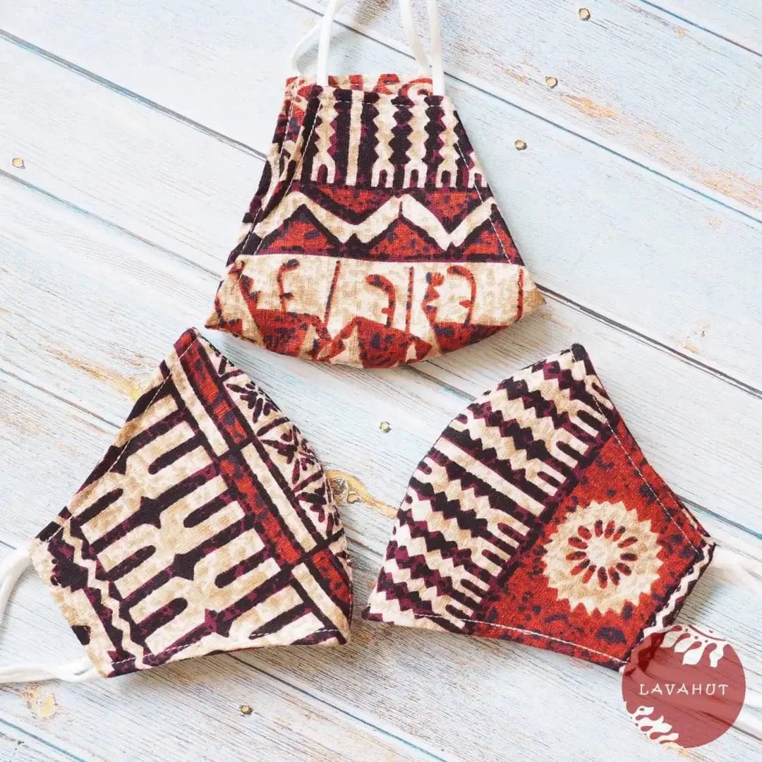 Adjustable + Filter Pocket • Brown Ancient Times - Made in Hawaii