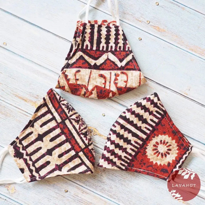 Adjustable + Filter Pocket • Brown Ancient Times - Made in Hawaii