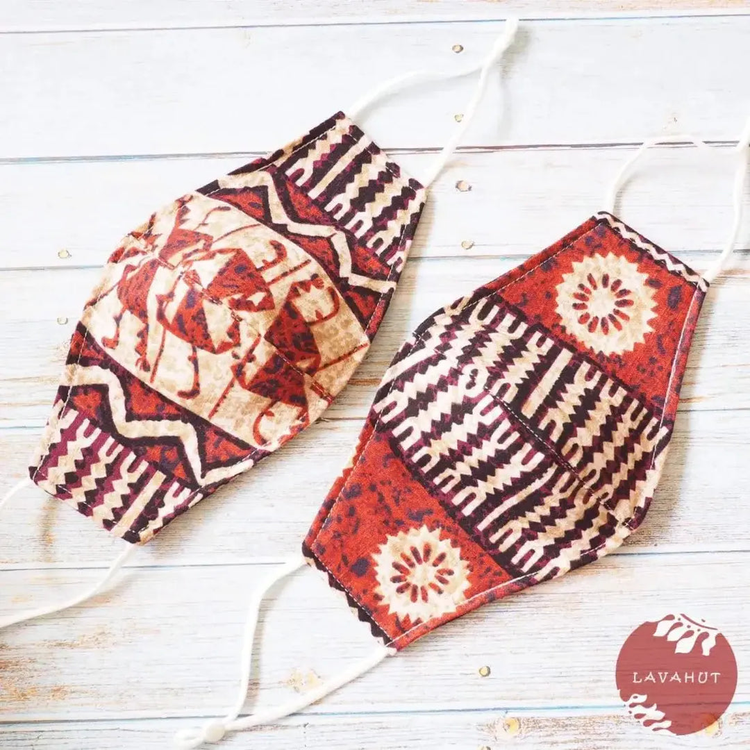 Adjustable + Filter Pocket • Brown Ancient Times - Made in Hawaii