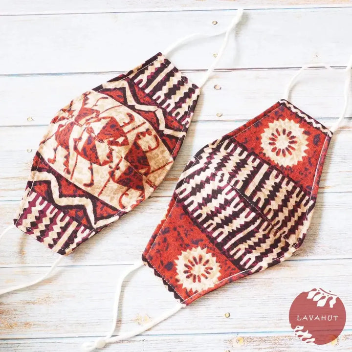 Adjustable + Filter Pocket • Brown Ancient Times - Made in Hawaii